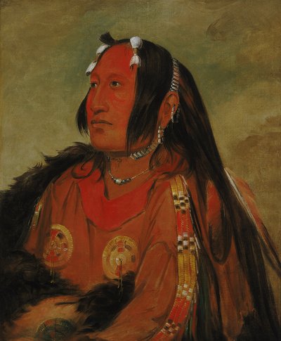 Wi-jún-jon, Duivelseihoofd (Het Licht), een vooraanstaande jonge krijger door George Catlin